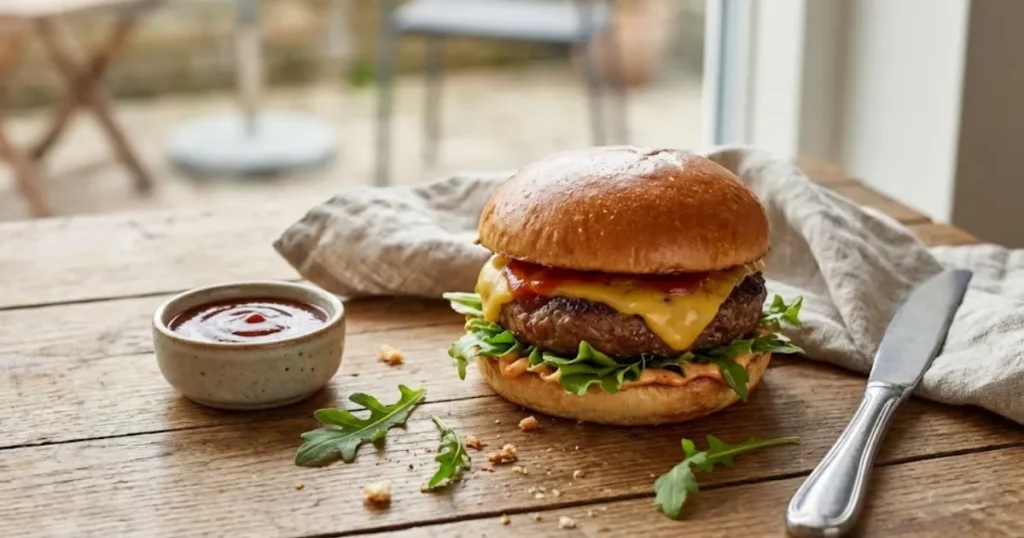 Love sticky sauce? This bbq grilled hamburger recipe shows you exactly when to brush on the sauce to prevent burning. Learn the timing tip.