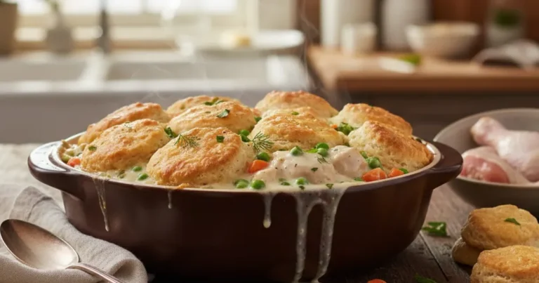 Love homemade bread? This chicken and biscuits recipe teaches you how to make the fluffiest buttermilk drop biscuits from scratch. Learn the baking secret.