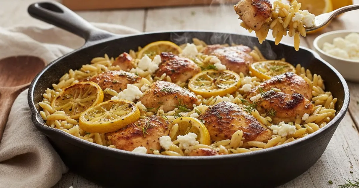 Hate doing dishes? These chicken and orzo recipes cook everything in a single pan for a delicious Mediterranean meal.16 Try this easy cleanup dinner.