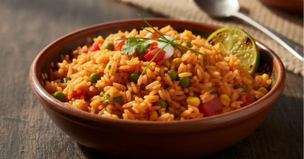 Taco night? This easy Mexican rice recipe tastes exactly like your favorite restaurant's side dish. Try it with enchiladas tonight.