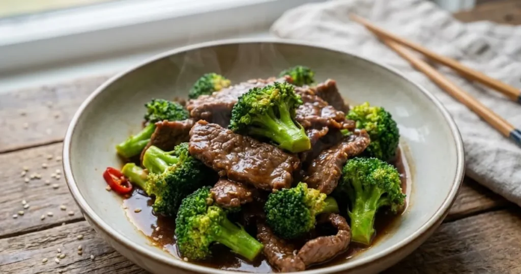 Chewy meat? This easy beef and broccoli recipe uses baking soda to tenderize the steak for melt-in-your-mouth results. Learn the velvet tip.