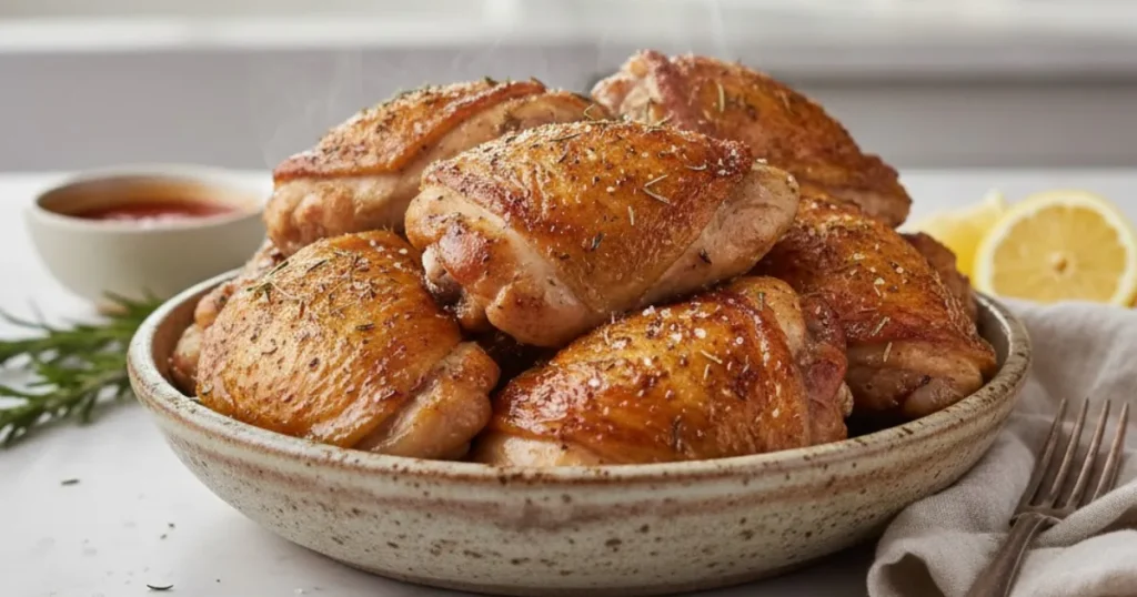 In a rush? This air fryer chicken thighs recipe uses boneless cuts for a super fast protein addition to salads or pasta.19 Learn the quick method.