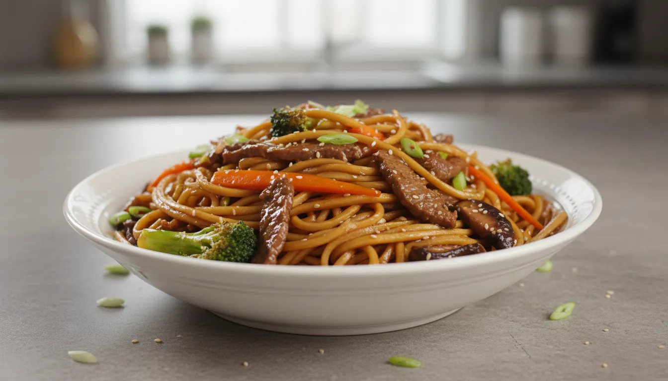 Noodles sticking? This beef lo mein recipe teaches you how to cook the noodles perfectly for that authentic restaurant texture. Learn the stir fry tips.