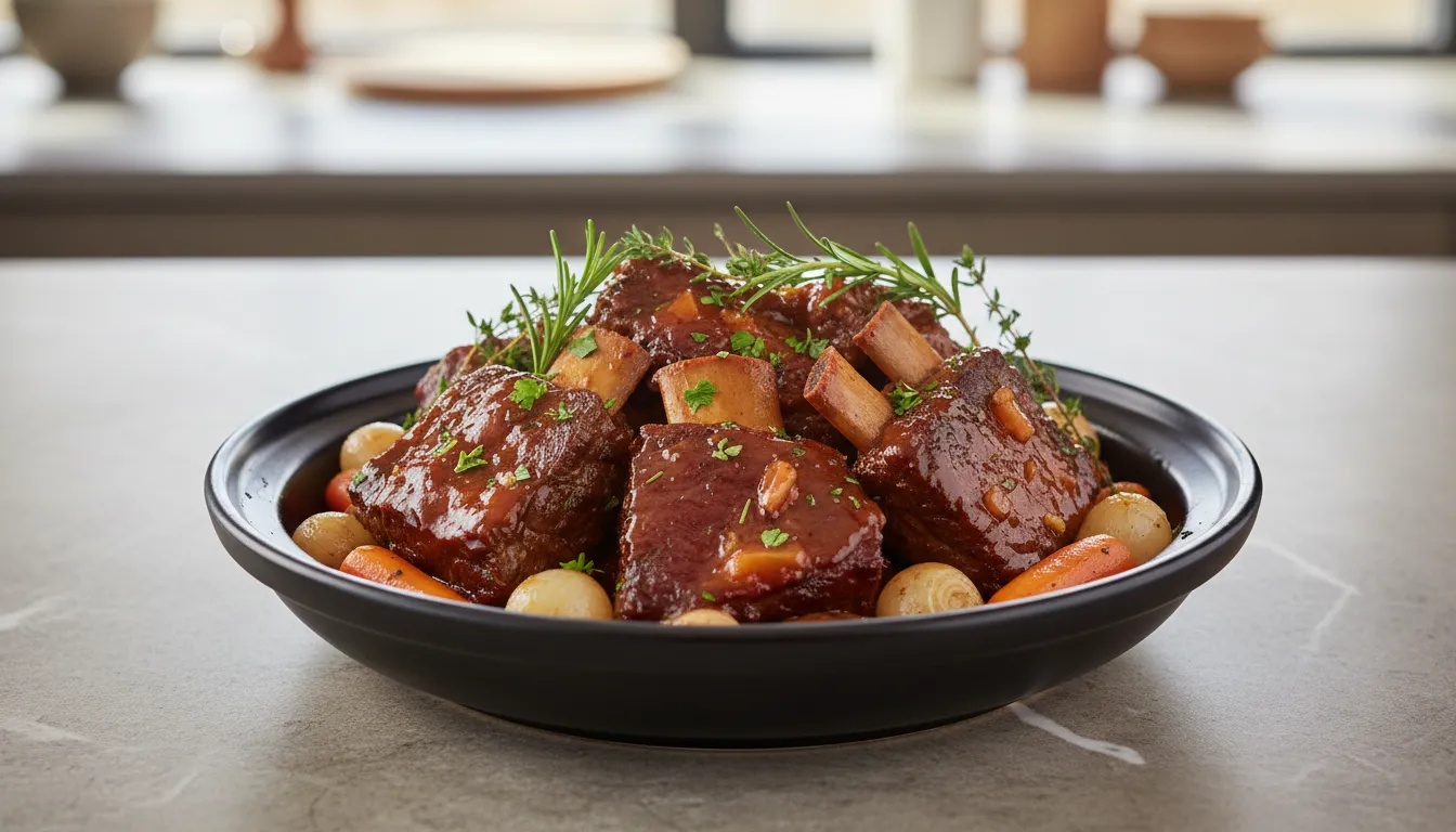 Beef short ribs recipe slow cooker How to Get Tender Meat. Hosting dinner? This beef short ribs recipe slow cooker style creates an elegant, restaurant-quality meal with zero stress. Try the wine braise.