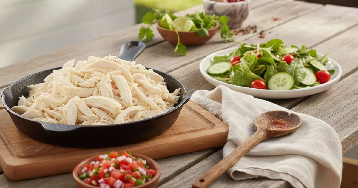 Planning meals? This shredded chicken recipe includes variations for Mexican, Asian, and BBQ flavor profiles. Discover the seasoning options.