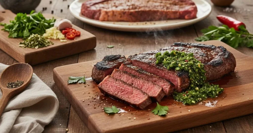 Love fresh herbs? This is the best of our skirt steak recipes, paired with a bright homemade chimichurri sauce. Discover the flavor pairing.